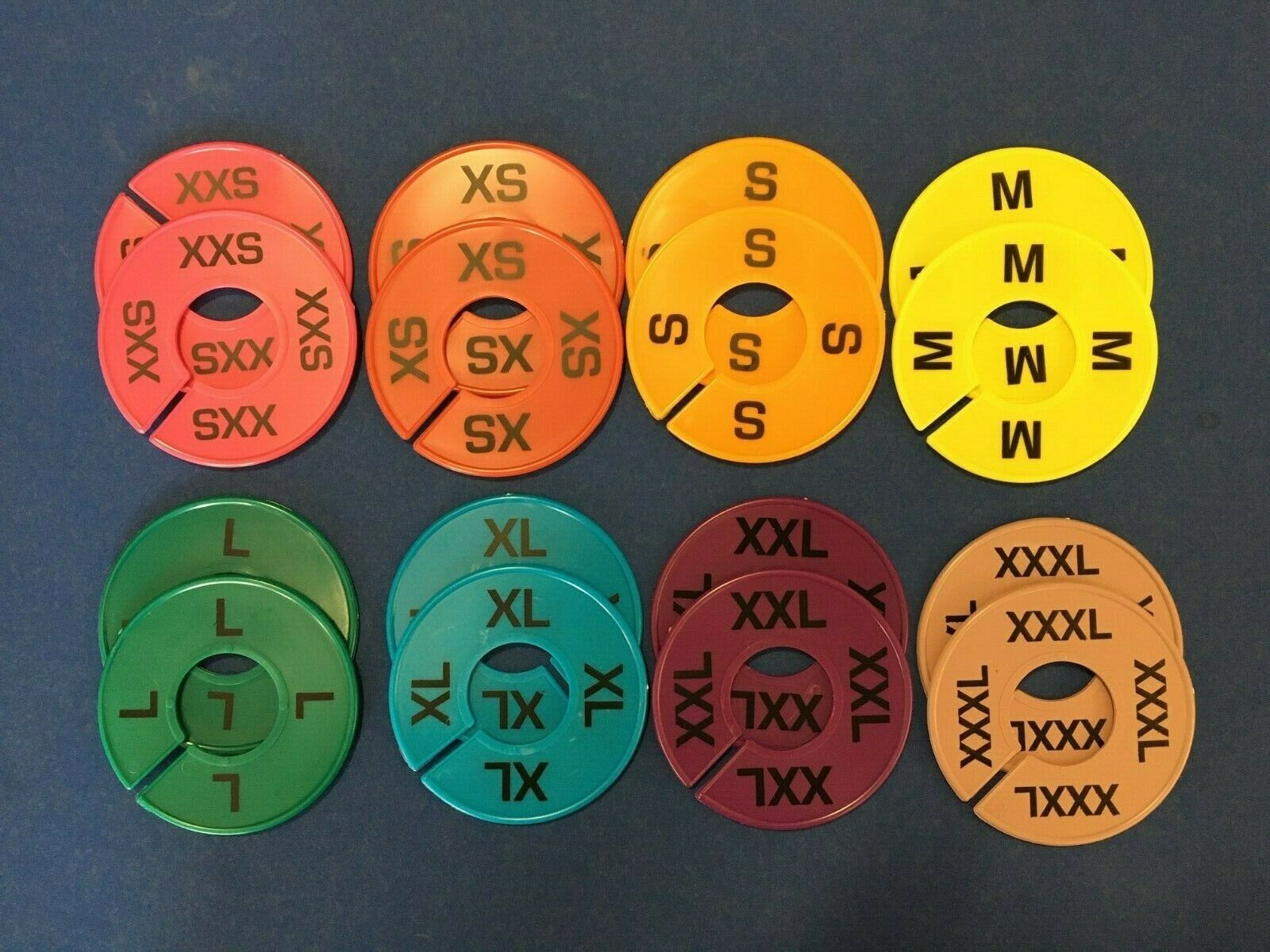 CLOTHING SIZE DIVIDERS XXS-XXXL  *2 EACH SIZE*