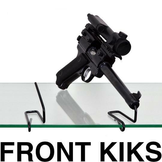 Gun Storage Solutions Front Kikstands- 10 Pack (Attaches to Glass Shelves)