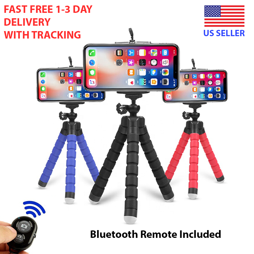 Flexible Tripod Octopus Bluetooth Remote Universal for Iphone Samsung Phone