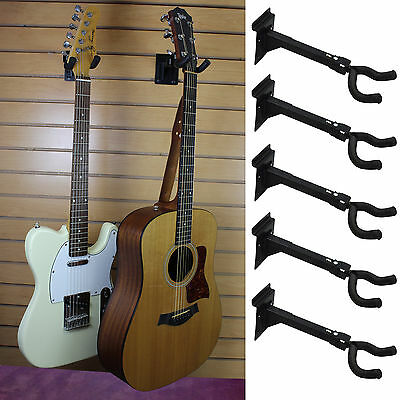 Qty 5 Guitar Hanger Bracket Slatwall Standard 3” OC Spacing Fixture Music Store