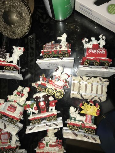 bradford polar bear express Coca Cola Train Collection 13 Pieces In Total